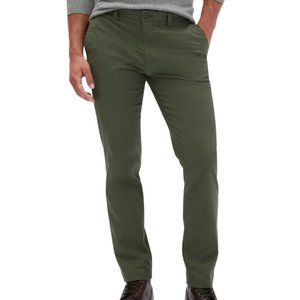 Banana Republic  Aiden Slim Core Temp Pant Green Khaki 35 W x 32 L
